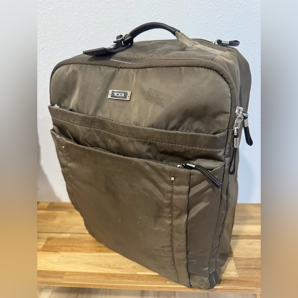 Tumi Green Rolling Suitcase carry on